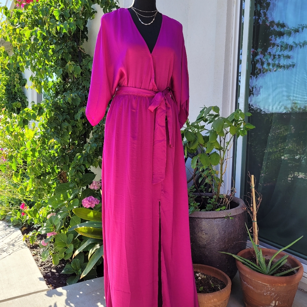 Fushia long dress